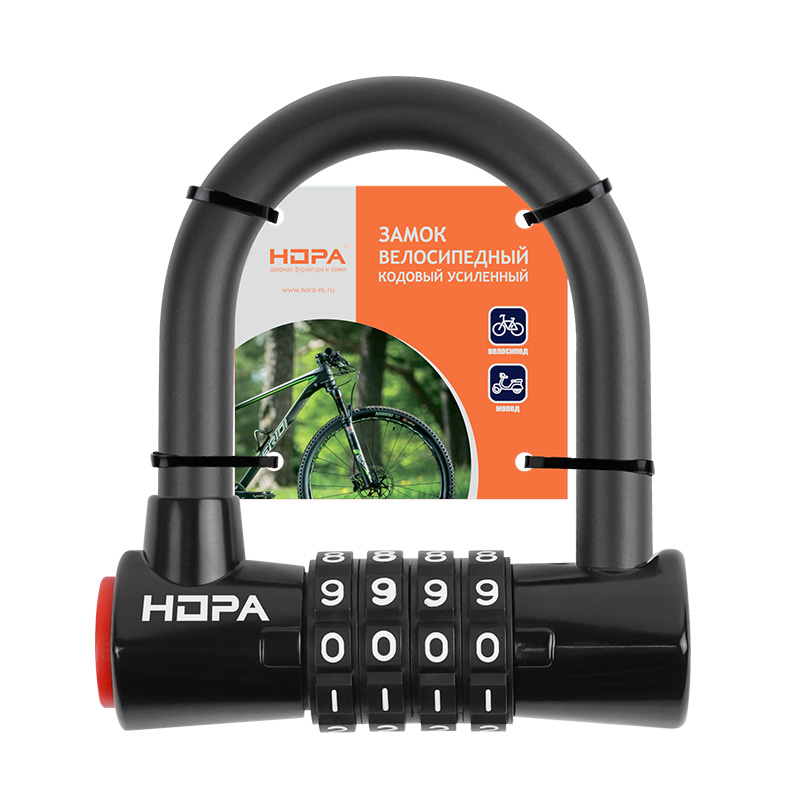 Комплектация и упаковка Замок велосипедный усиленный №51 цвет Черный Нора-М