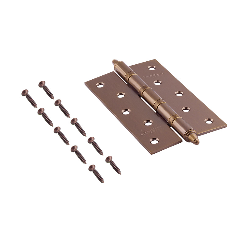 Комплектация и упаковка Петля универсальная 5"-4ВВ (125*75*2,5) с колп. цвет Старая медь Нора-М