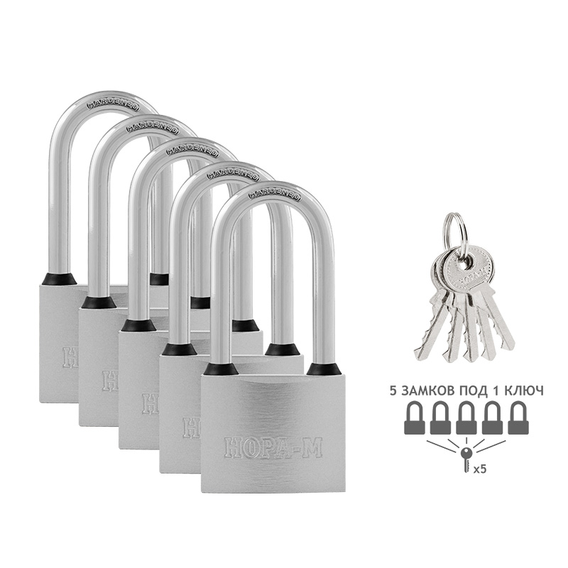 Замок навесной МК-1005ДД мастер ключ цвет Темный Нора-М