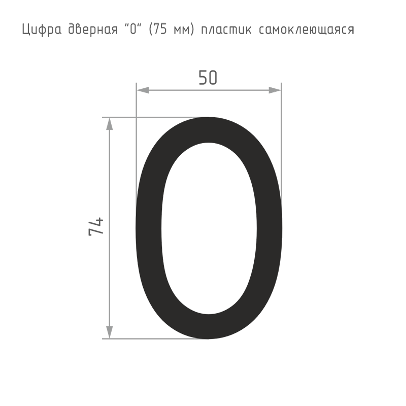 Схема Цифра на дверь 75 мм цвет Золото Нора-М