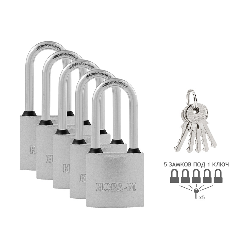 Замок навесной МК-1005ДД мастер ключ цвет Темный Нора-М