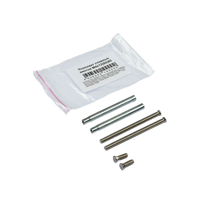 Комплектация и упаковка Комплект стяжных винтов (2 шт.) M4x12 цвет Цинк Нора-М