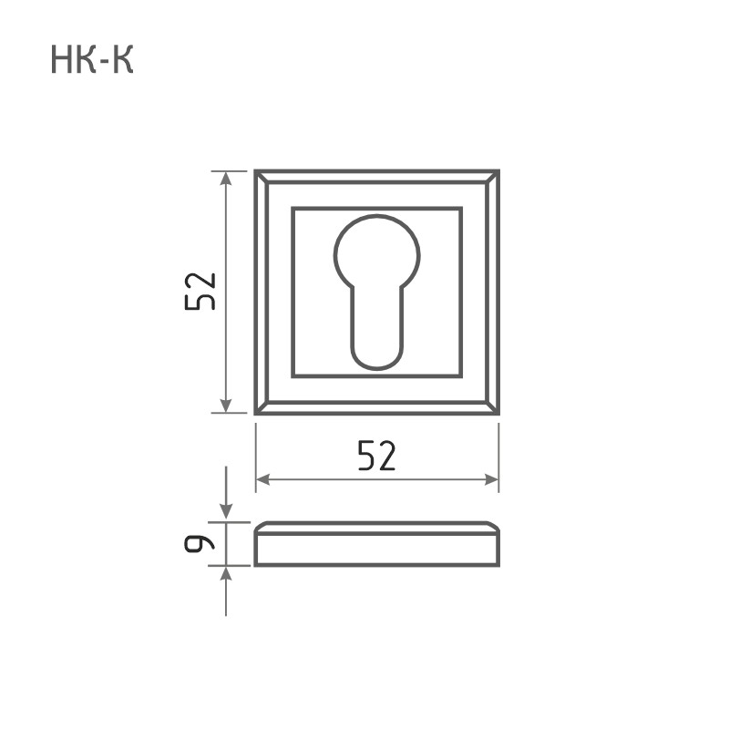 Схема Накладка дверная НК-К цвет Белый Нора-М