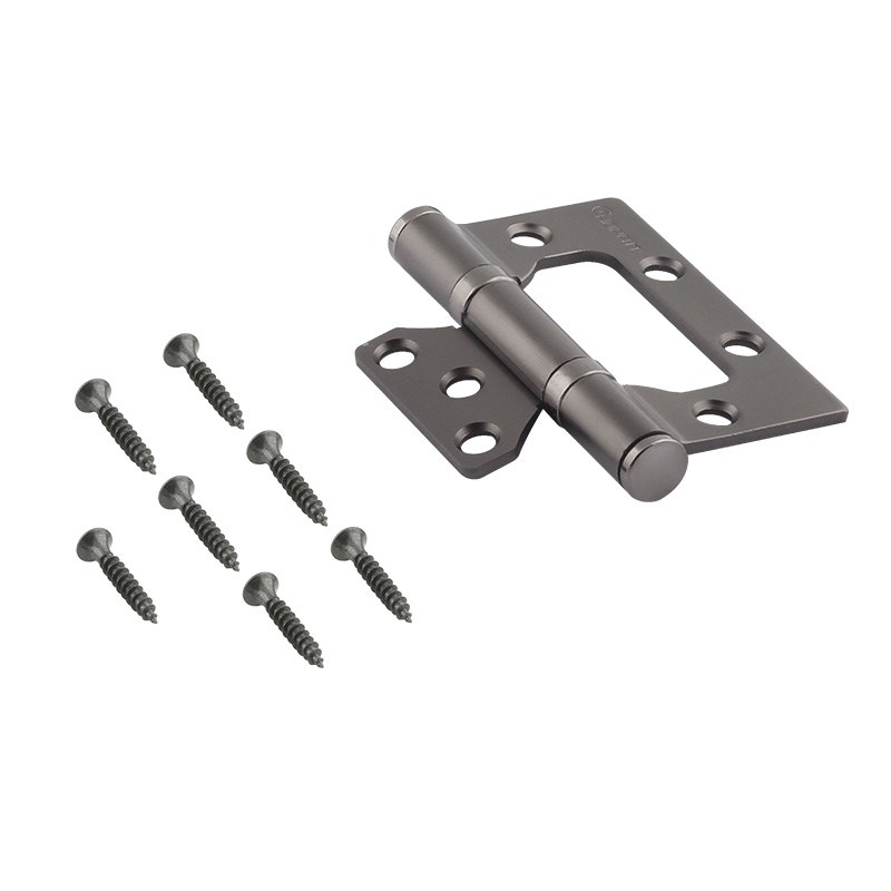 Комплектация и упаковка Петля без врезки 800-3" (75*63*2,5) без колп. цвет Графит Нора-М